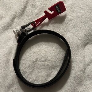 Levi's Black Belt with Red Clip